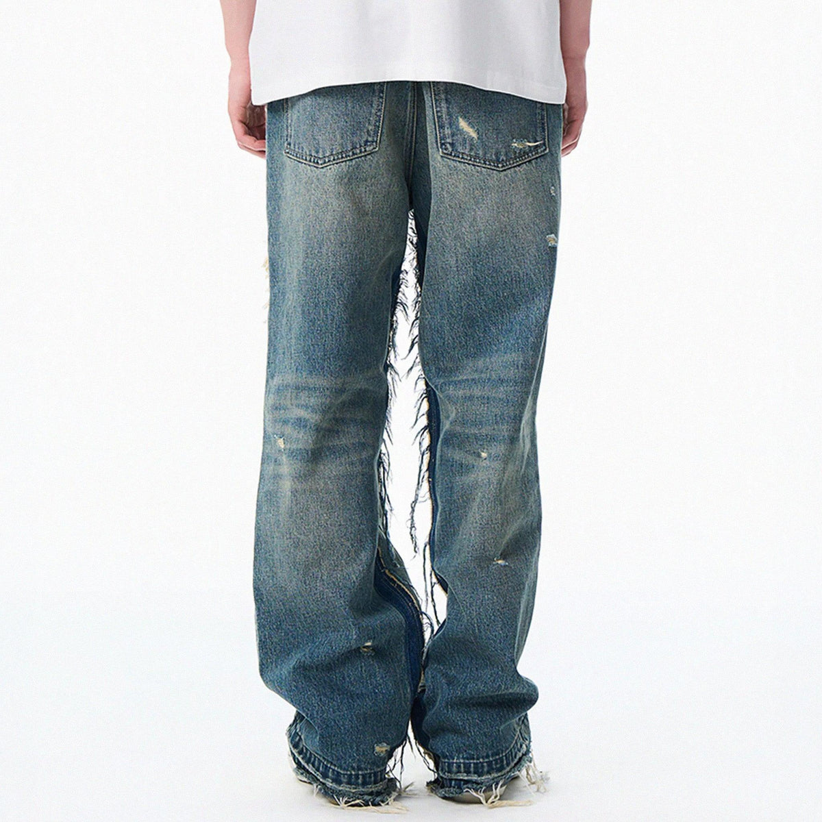 Layered Distressed Jeans