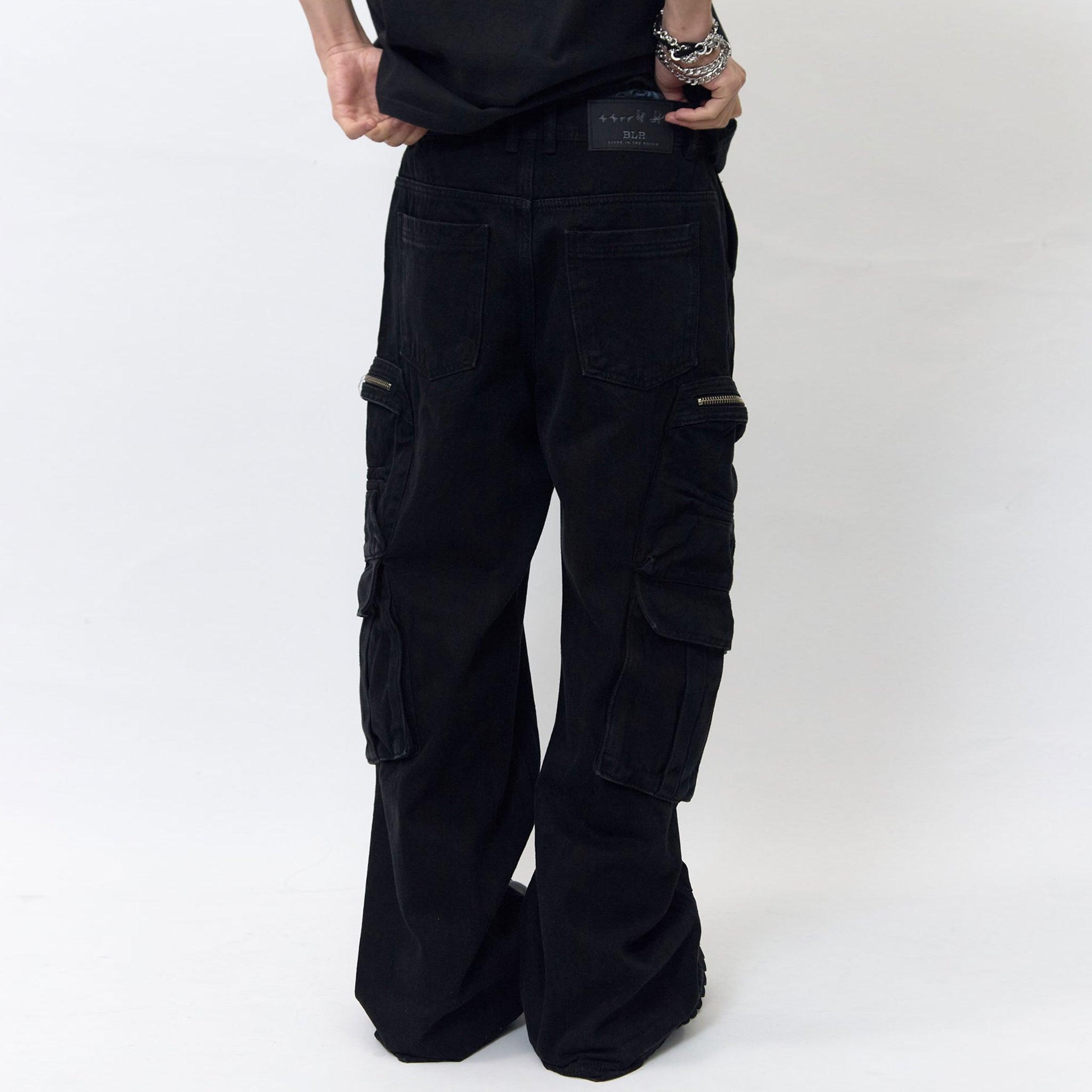 Multi Pocket Wide Cargo Pants