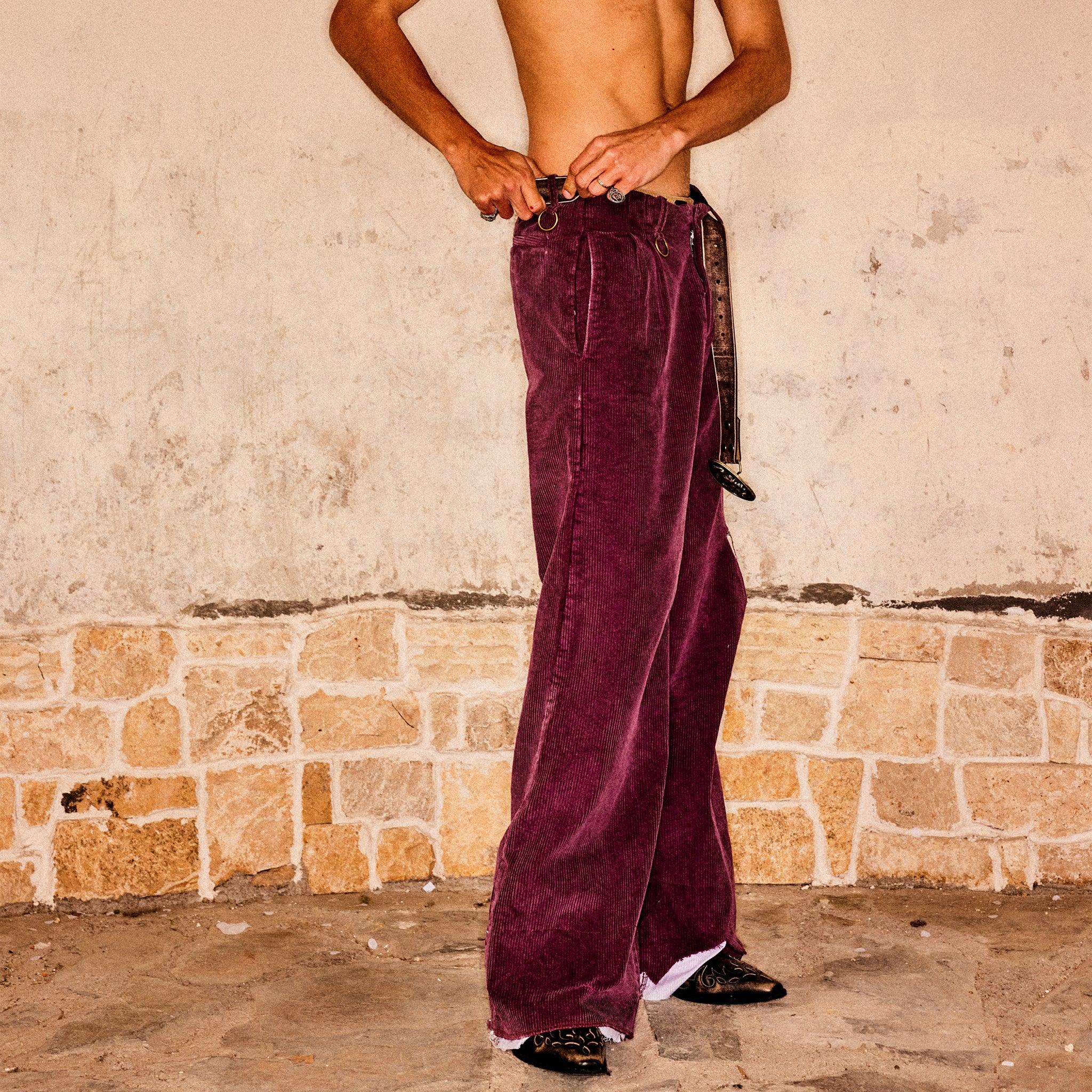 Ring Corduroy Wide Trousers