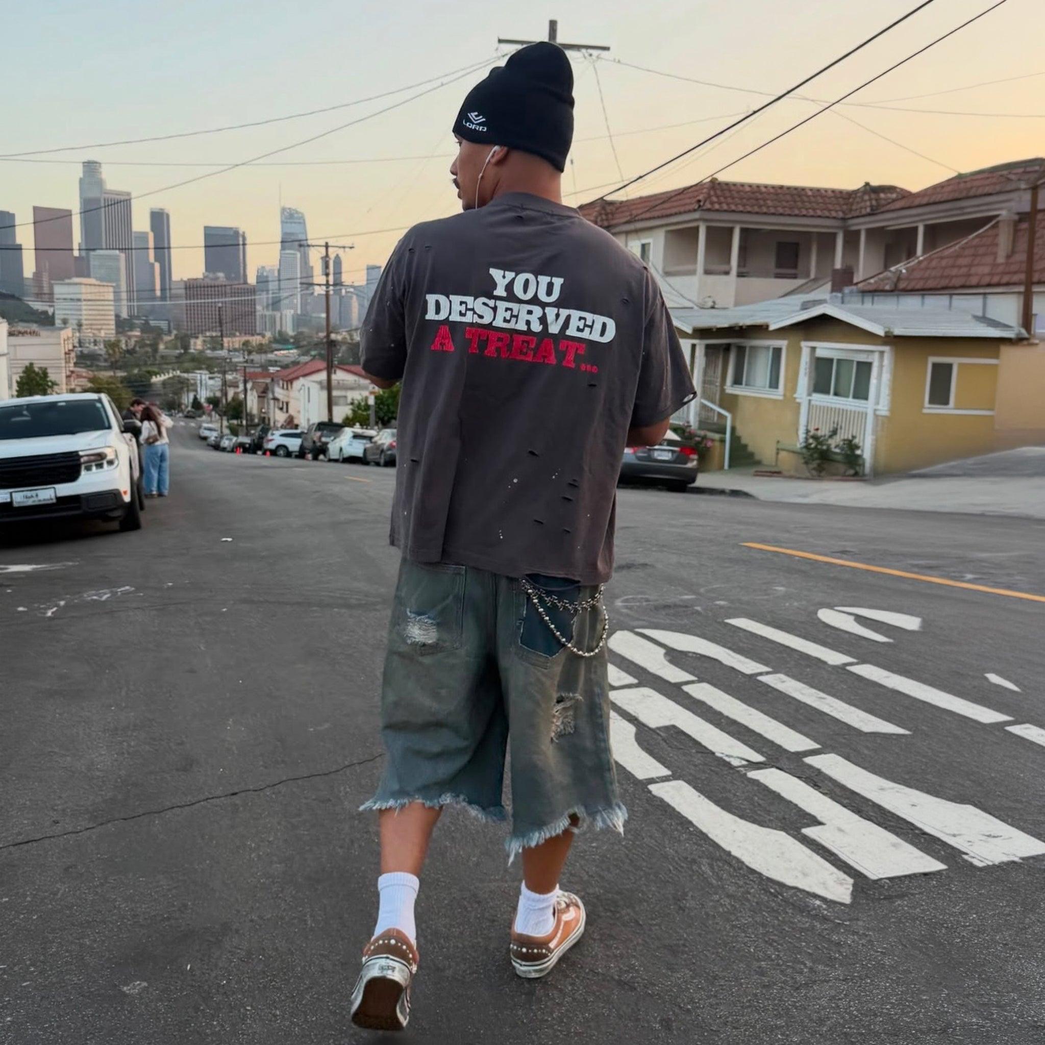 Raw Edge Denim Shorts