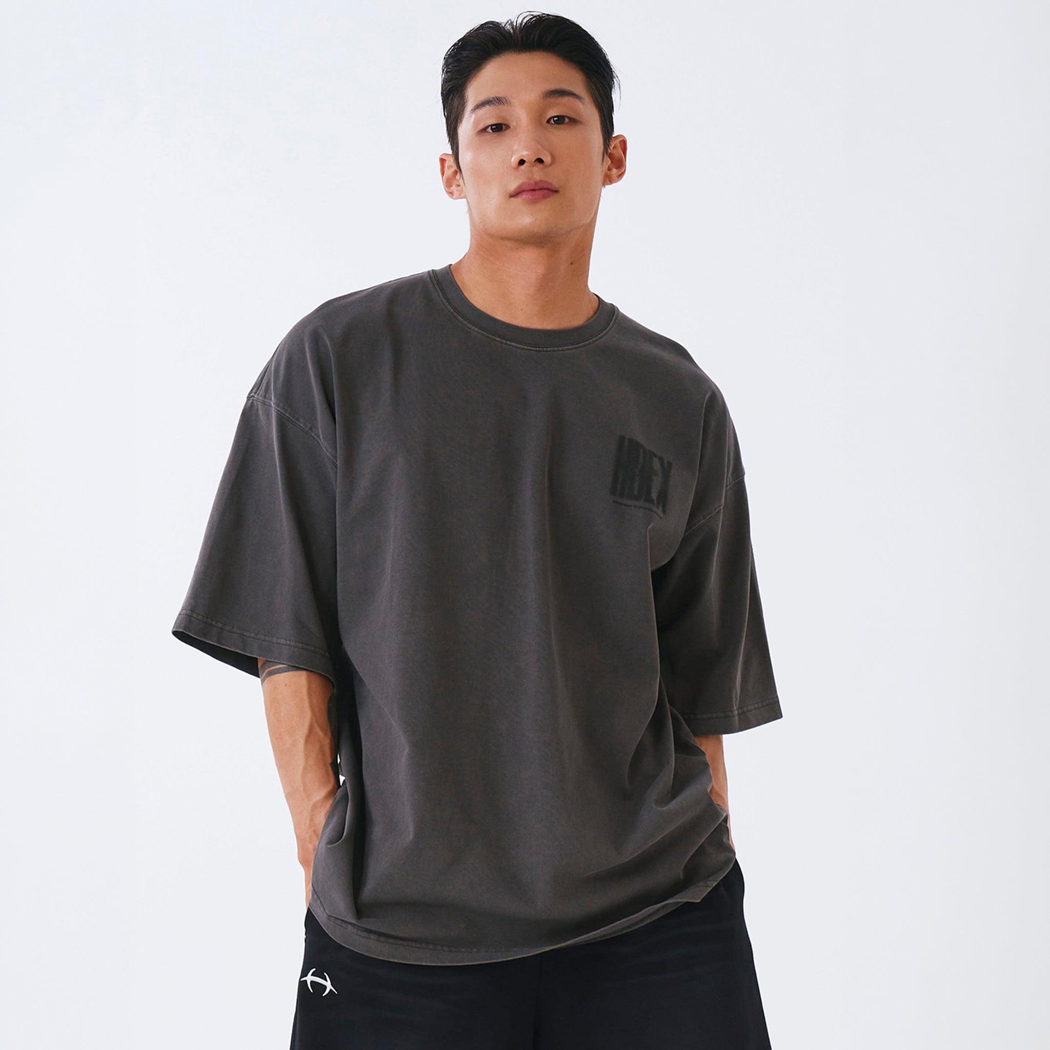 Crack Printed Pigment Short Sleeve