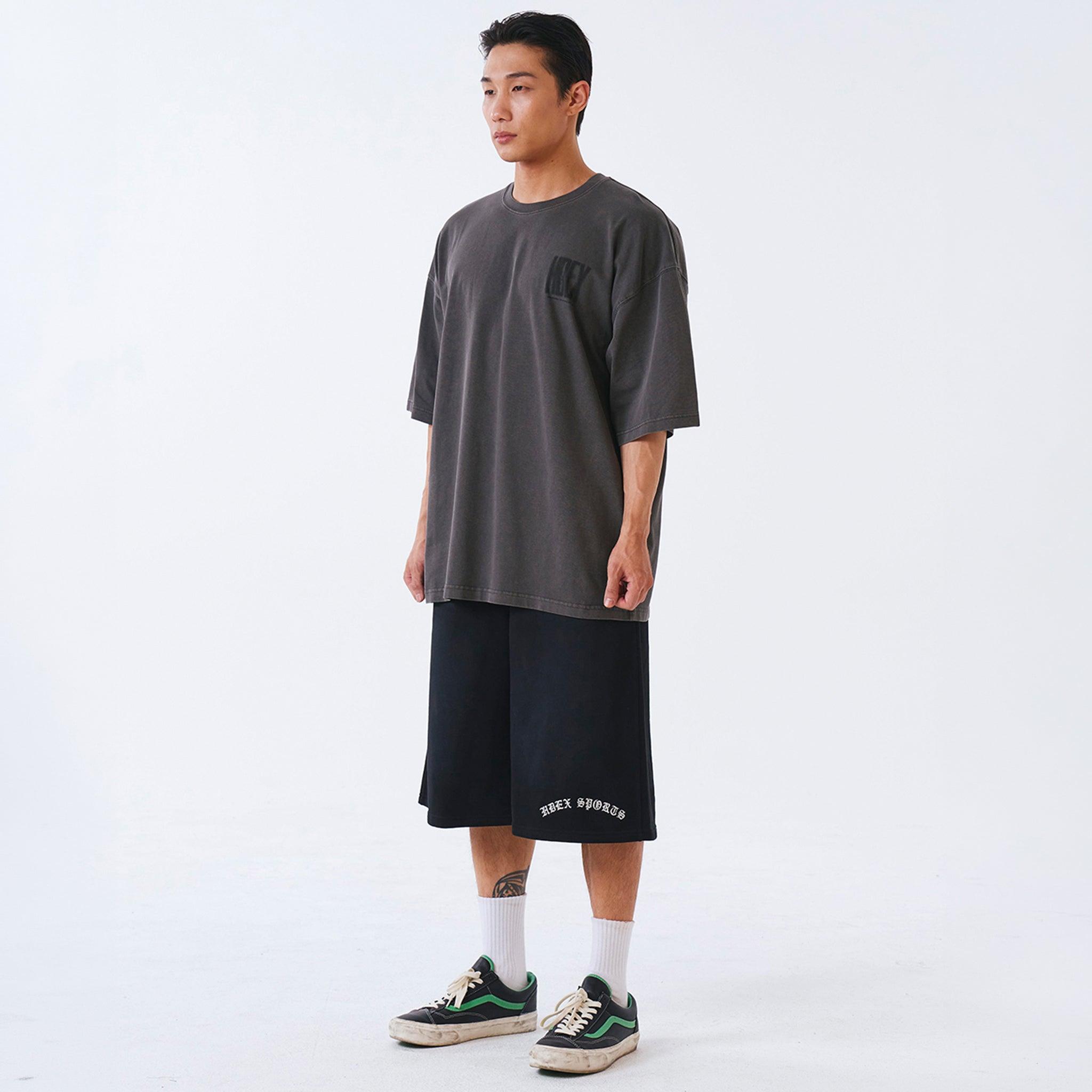 Crack Printed Pigment Short Sleeve