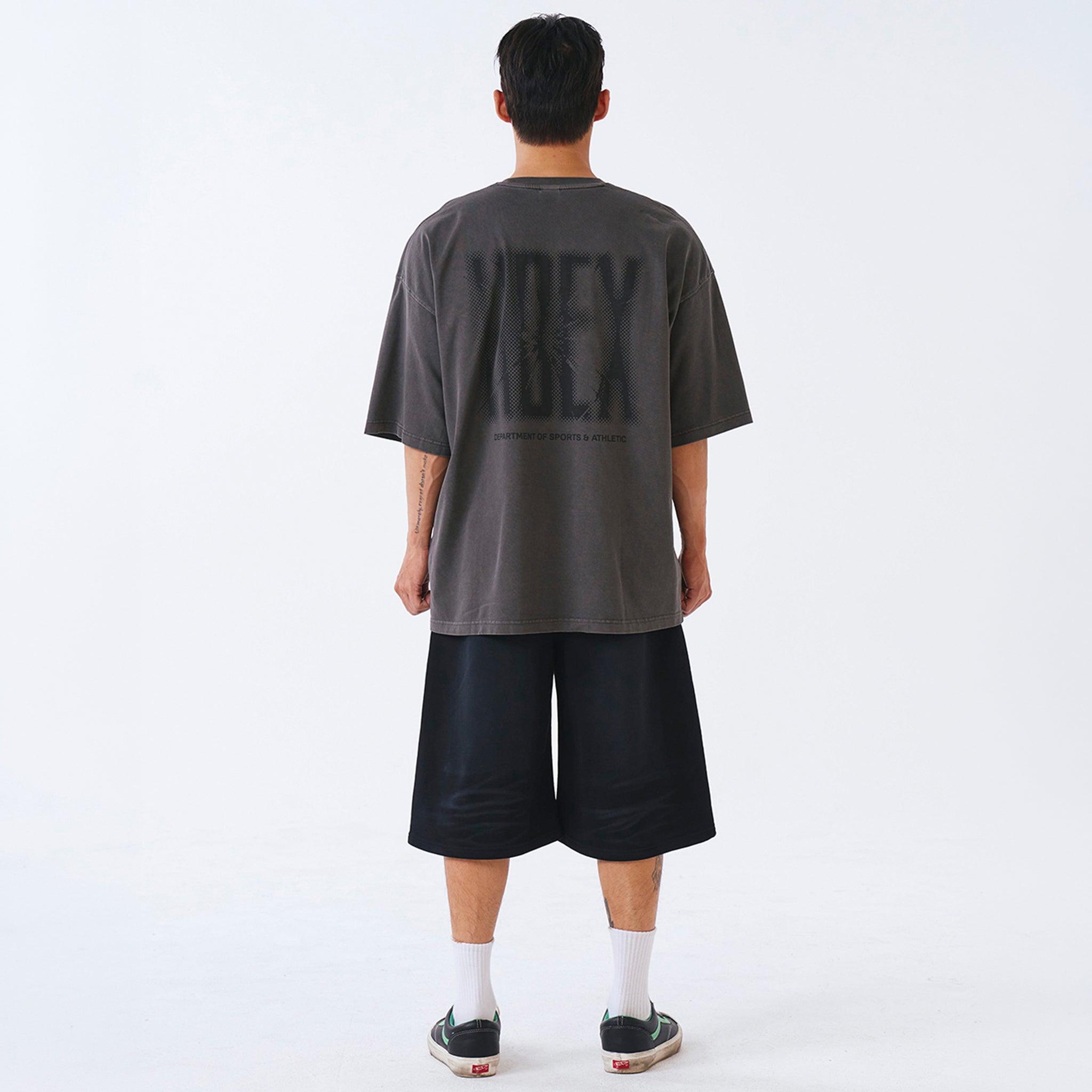 Crack Printed Pigment Short Sleeve