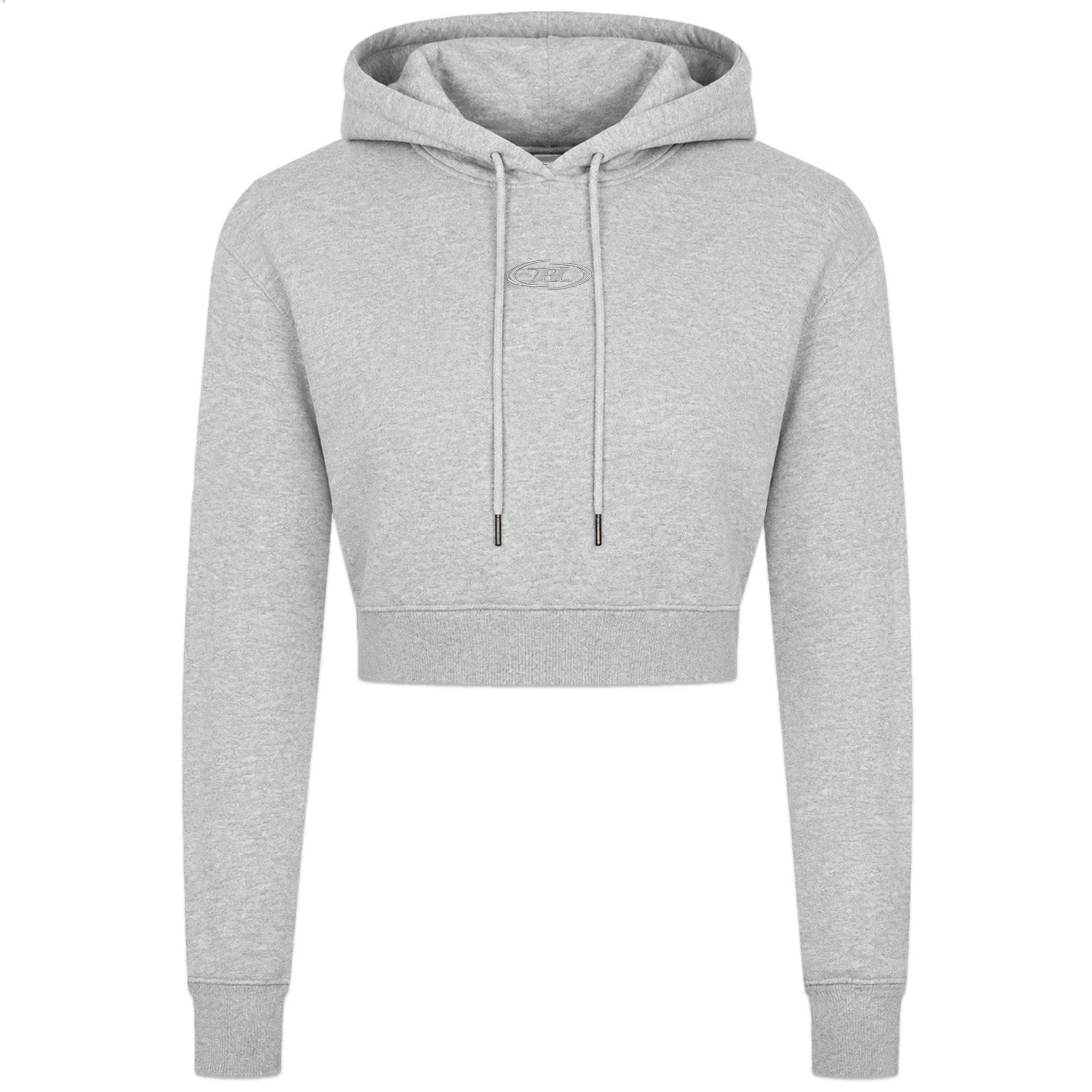 Big Chrome B Logo Crop Hoodie
