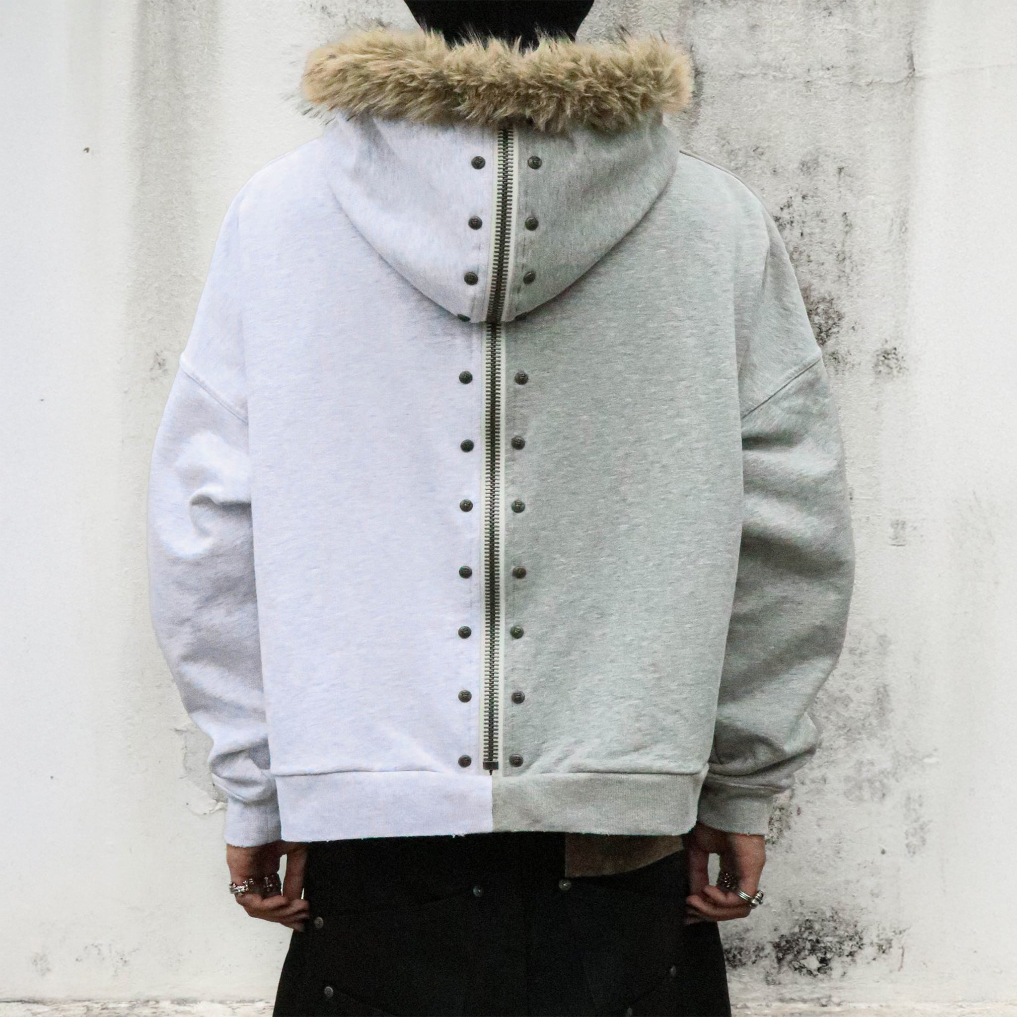 Nyra Zip-Up Jacket with Detachable Fur Hood