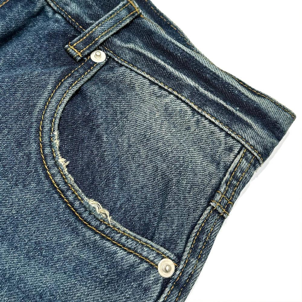 Stroke B Washed Wide Denim Pants