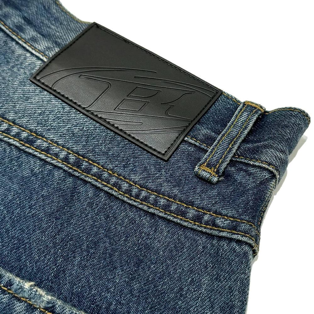 Stroke B Washed Wide Denim Pants