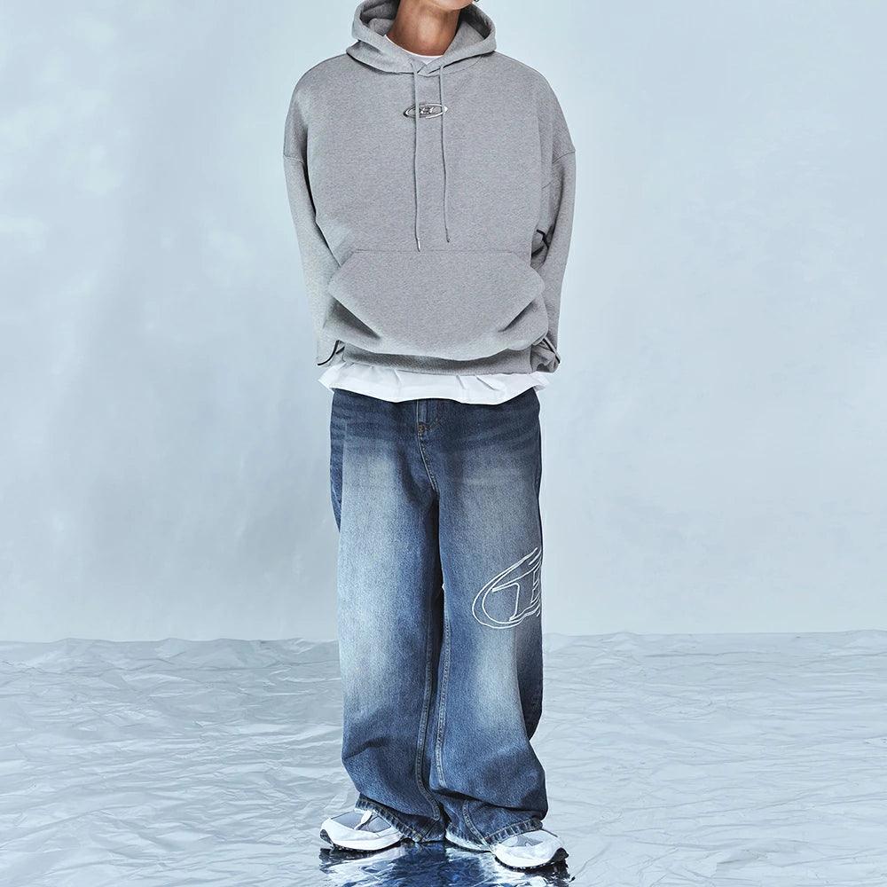 Stroke B Washed Wide Denim Pants