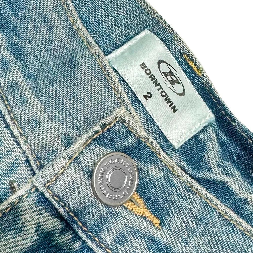 Stroke B Washed Wide Denim Pants