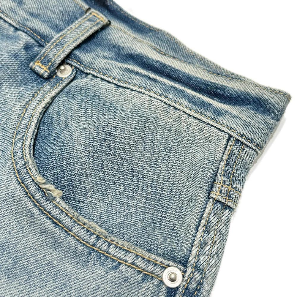 Stroke B Washed Wide Denim Pants