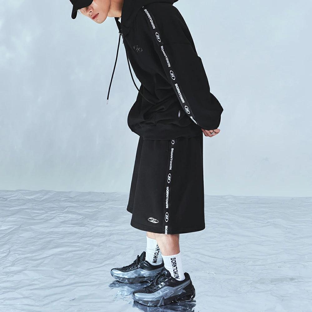 Chrome B Black Line Half Pants Long Ver