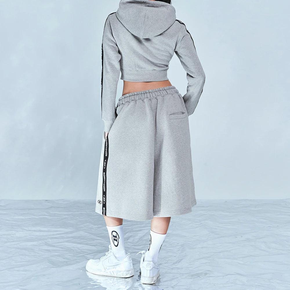 Chrome B Black Line Half Pants Long Ver