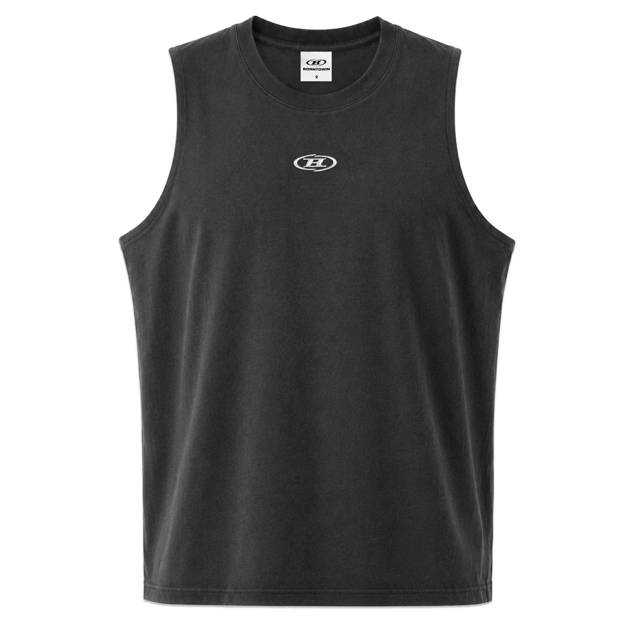 SILVER B PIGMENT DYING SLEEVELESS