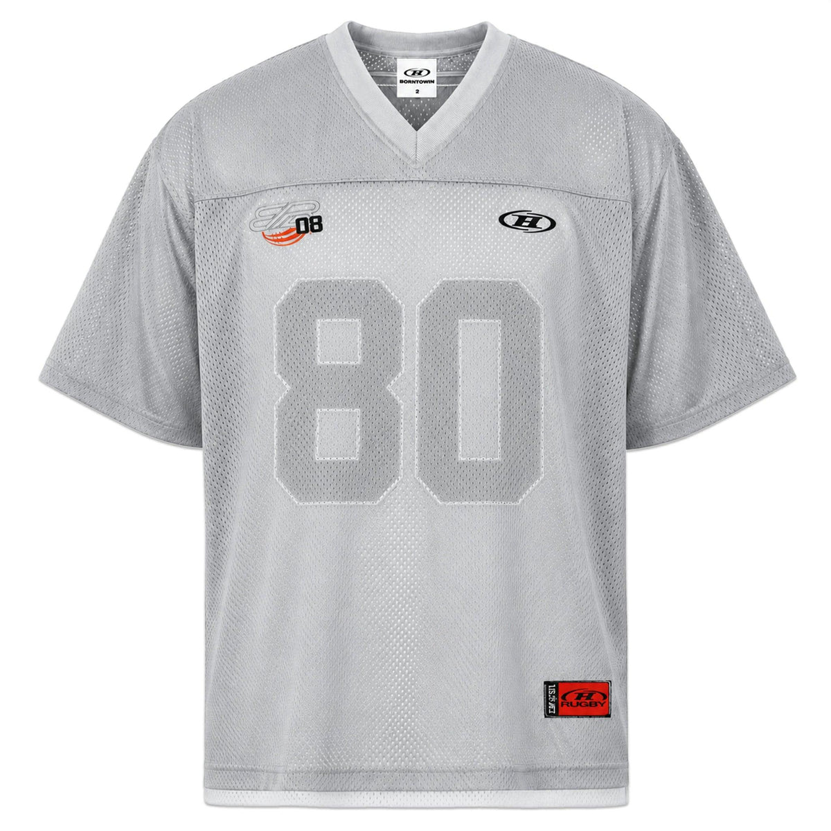 BORNTOWIN Product Page - 08 Rugby Jersey T-Shirts - Silver - VENTURER