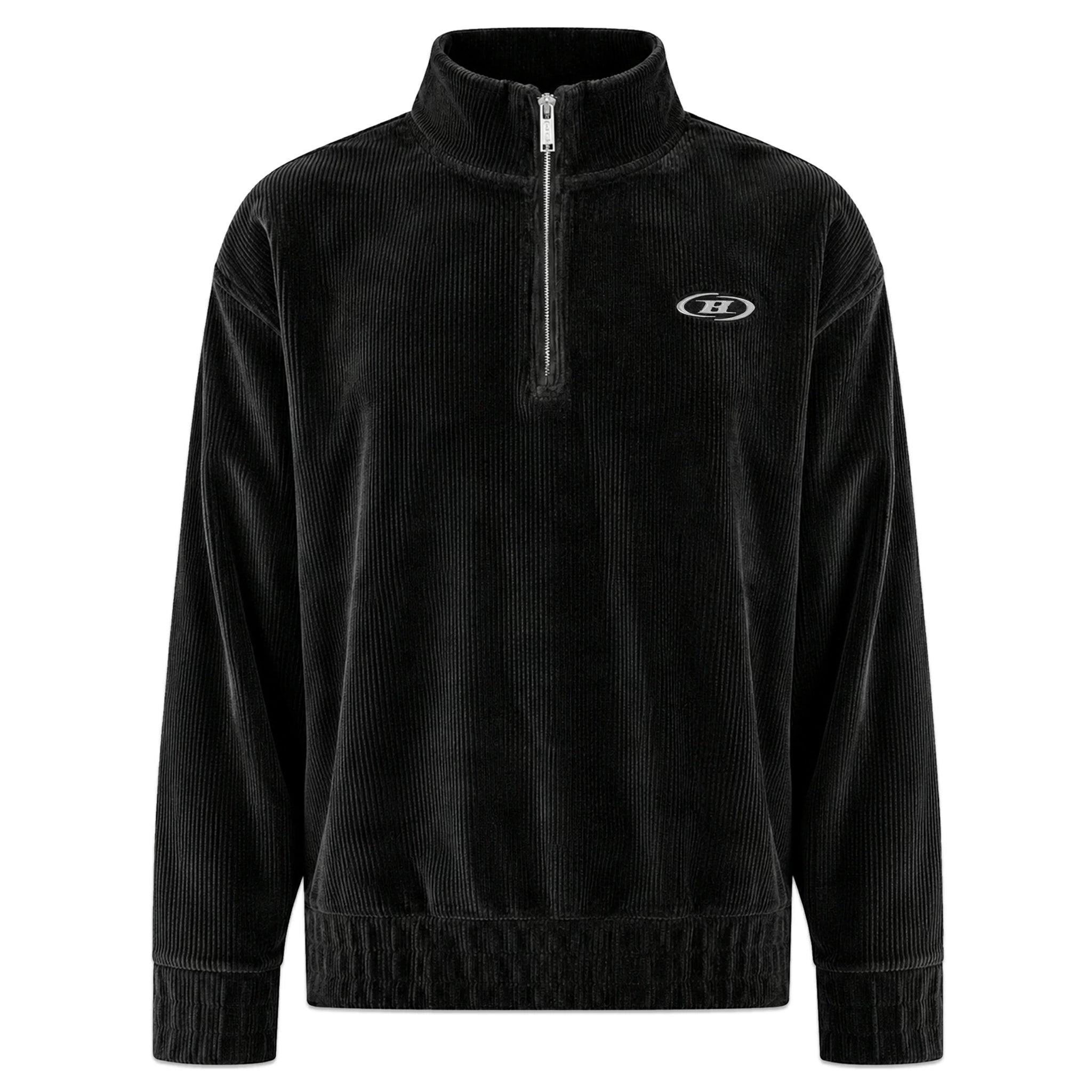 Big Chrome Velour Half Zip Up