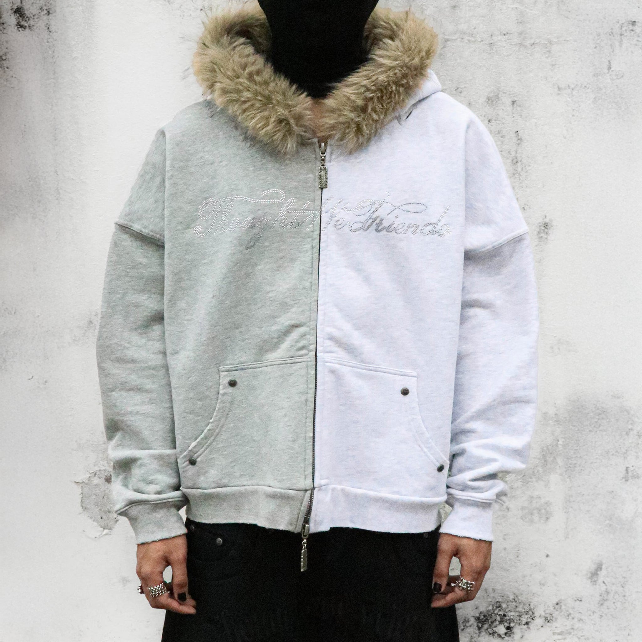 Nyra Zip-Up Jacket with Detachable Fur Hood