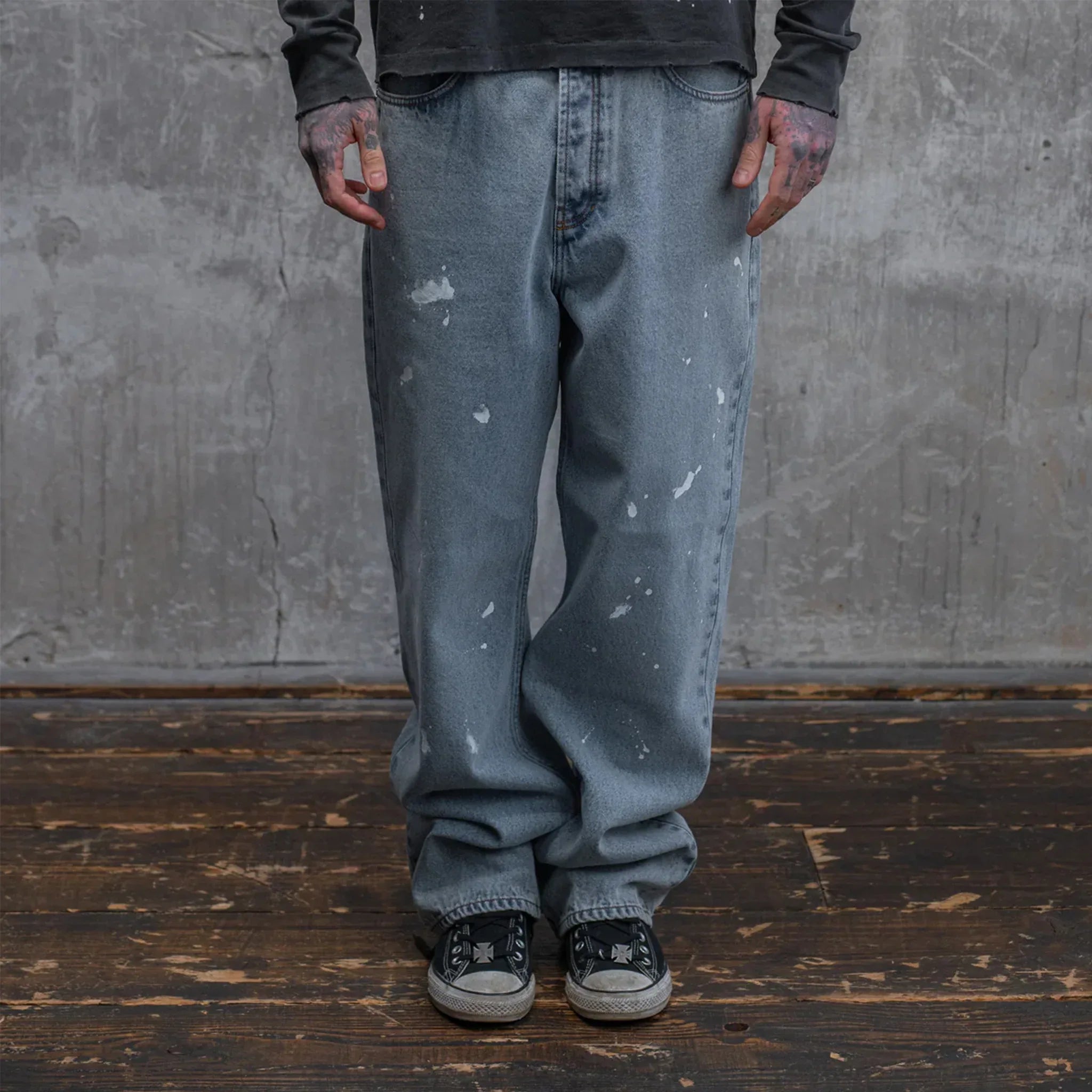 Paint Splatter Baggy Jeans