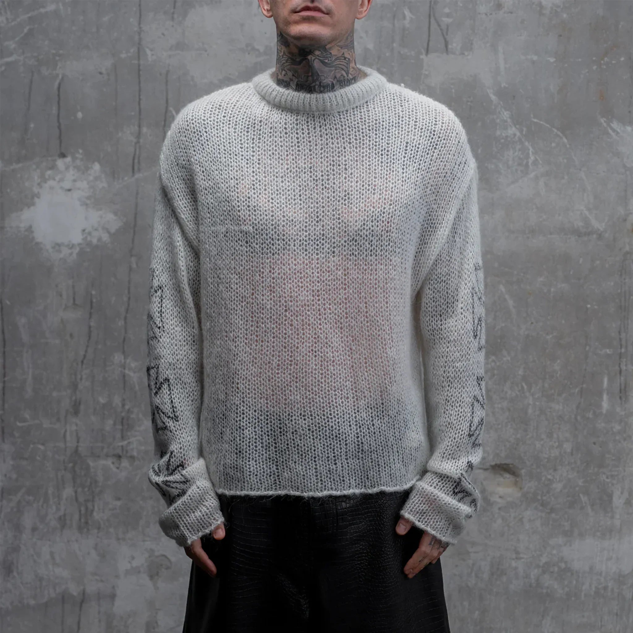 ASKYURSELF (アスクユアセルフ)商品ページ - Loose Cross Knit - Ecru