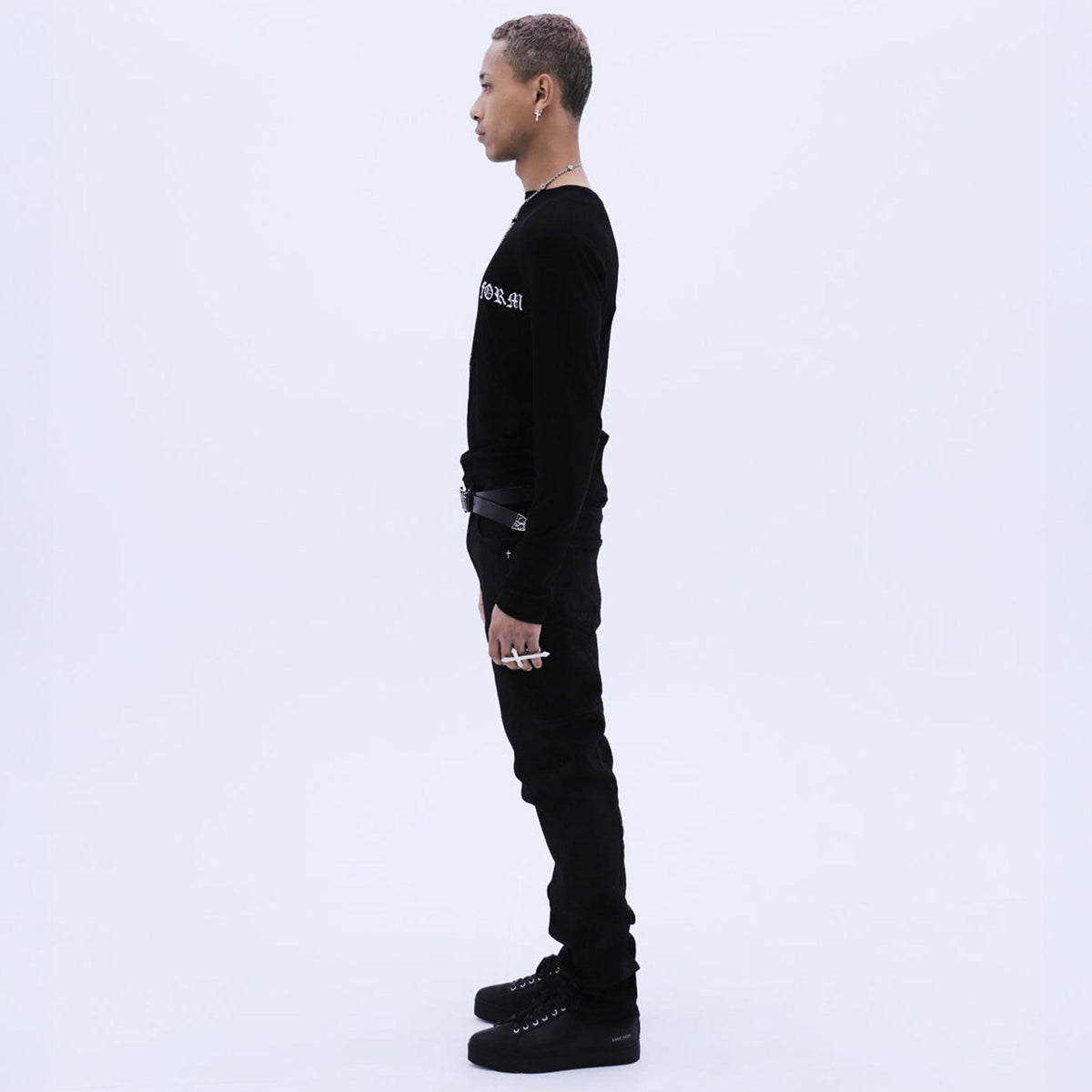 Old English See-through LS T-Shirt