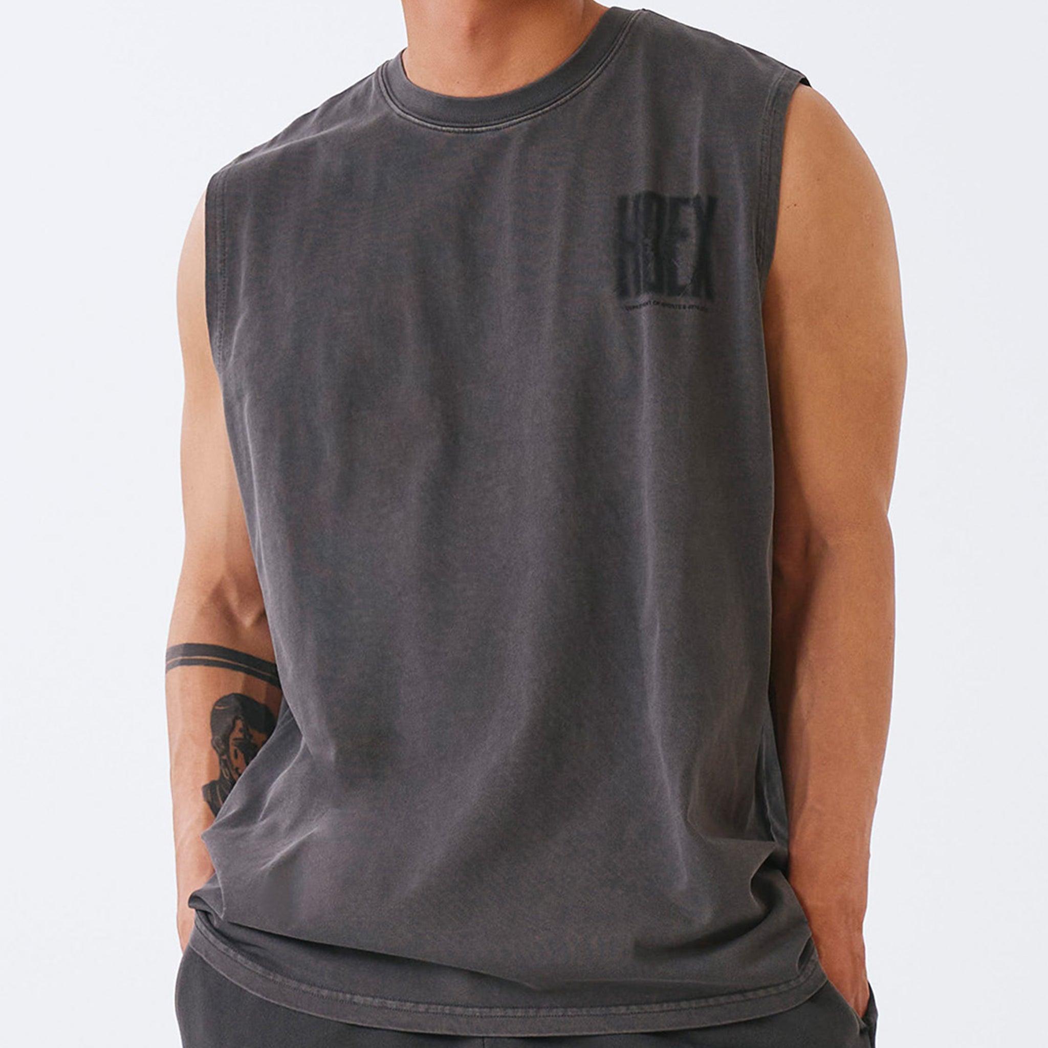 Crack Printed Pigment Sleeveless