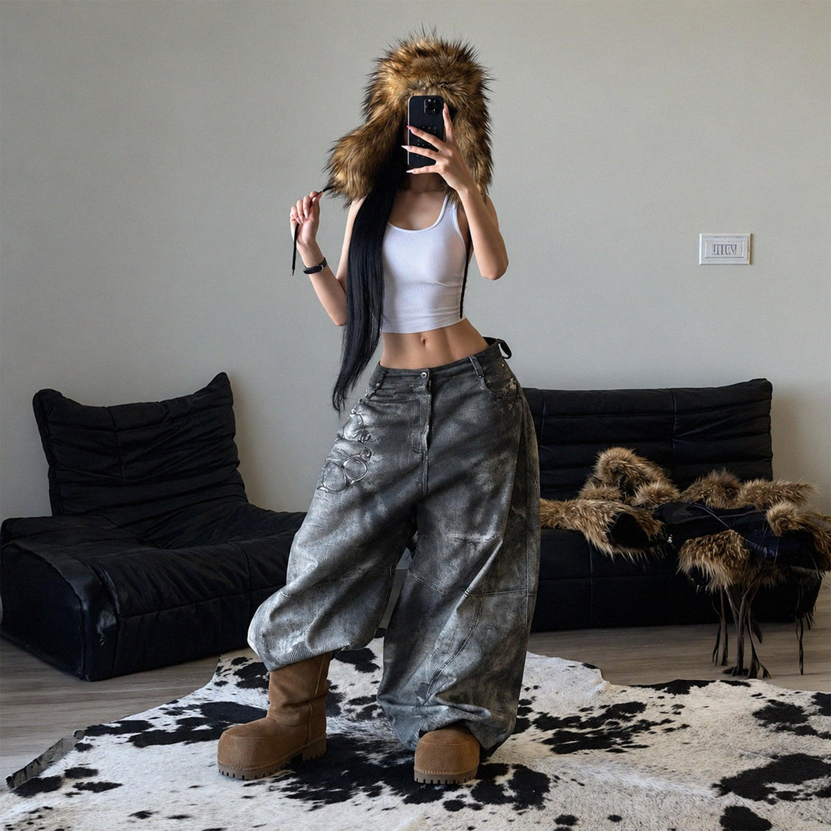 B6 Printed Denim