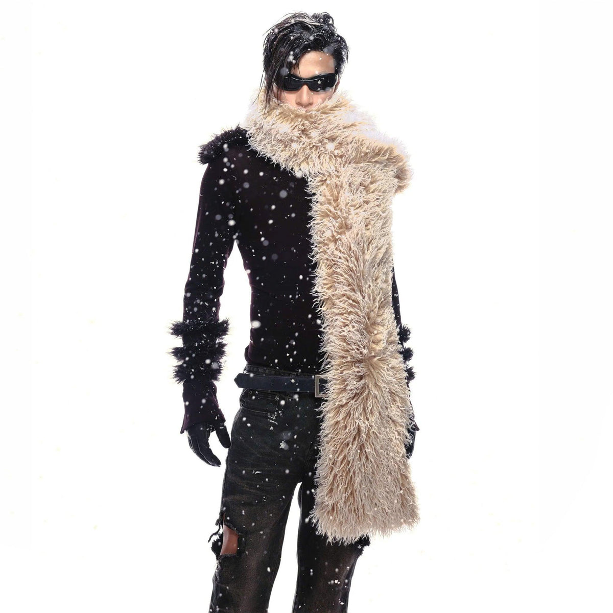 Psy Faux Fur Scarf